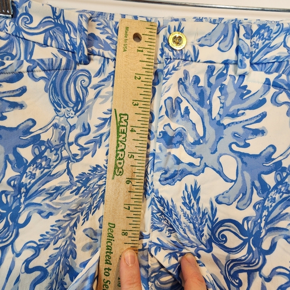Lilly Pulitzer Kelly High Rise Skinny Ankle Pants Resort White Aqua Coral Reef‎ - Picture 9 of 12